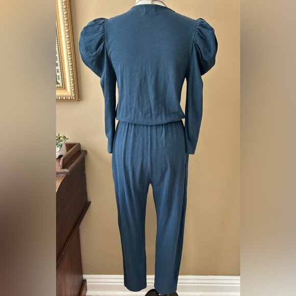 Anthropologie Nation LTD Ronda Jumpsuit Long Sleeve Puff Shoulder Made in Peru M - Picture 8 of 16